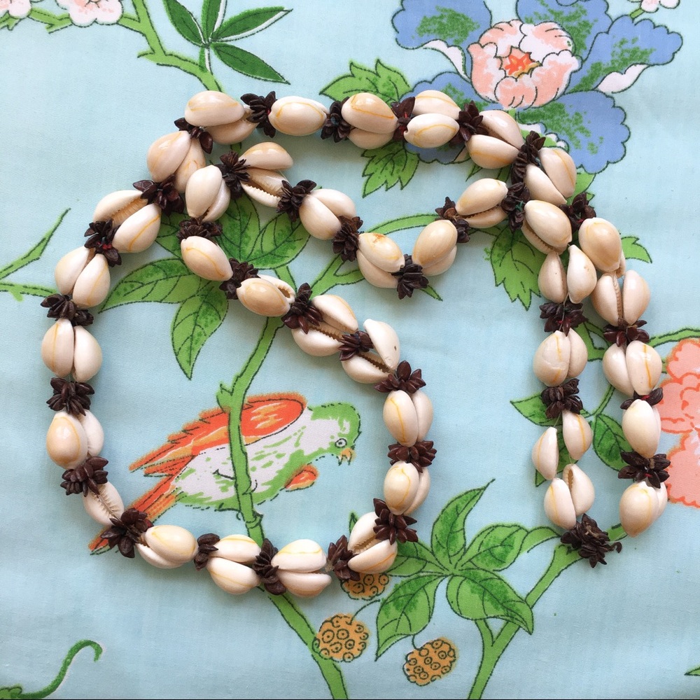 Large Vintage Cowrie Puka Bead Necklace